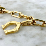 18K Yellow Gold Five Charm Bracelet