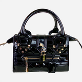 Black Patent Leather Small Manor Handbag