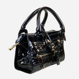 Black Patent Leather Small Manor Handbag