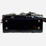 Black Patent Leather Small Manor Handbag