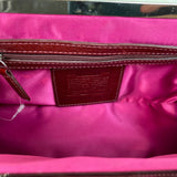 Wool and Red Suede Shoulder Bag