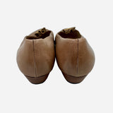 Brown Leather Round-Toe Flats