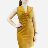 Tan Sleeveless Short Dress