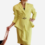Yellow Skirt Suit