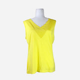 Yellow Sleeveless V-Neck Top