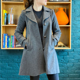 Gray Notch-Lapel Wool Coat