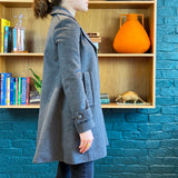 Gray Notch-Lapel Wool Coat