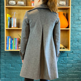 Gray Notch-Lapel Wool Coat