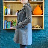Gray Notch-Lapel Wool Coat