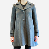 Gray Notch-Lapel Wool Coat
