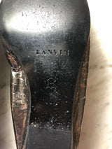 Metallic Leather Gold Floral Applique Ballet Flats