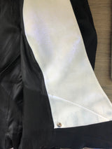 Black and White Lapel Blazer