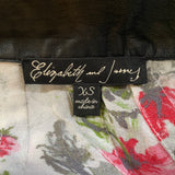 Multicolored Floral Printed Silk Mini Skirt