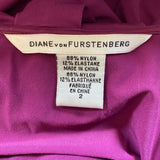 Purple Peplum Cap-Sleeve Wrap-Top Blouse