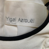 White and Black Sleeveless Scoop-Neck Dress