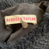 Black Fringe Short-Sleeve Mini Dress