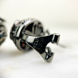 Sterling Silver, Topaz, and Multicolor Sapphire Ear Clips