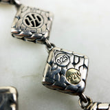 Sterling Silver and 22K Gold Parlu Square Drop Earrings