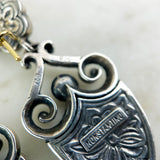 Sterling Silver Shield Drop Earrings