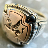 Sterling Silver Pegasus Signet Ring