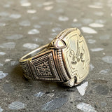 Sterling Silver Pegasus Signet Ring