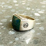 Sterling Silver and Bloodstone Jasper Exotic Stone Ring