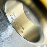 Stainless Steel and 18K Yellow Gold Santos 100 Ring