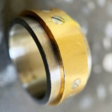 Stainless Steel and 18K Yellow Gold Santos 100 Ring