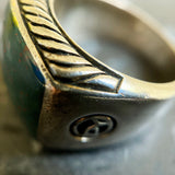 Sterling Silver and Bloodstone Jasper Exotic Stone Ring