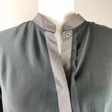 Green Silk and Cotton Blouse