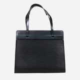 Black Epi Leather Croisette PM