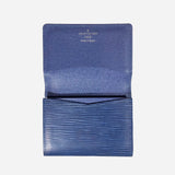 Blue Epi Leather Business Cardholder