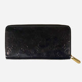Navy-Blue Vernis Monogram Zippy Wallet
