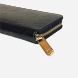 Navy-Blue Vernis Monogram Zippy Wallet