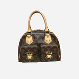 Brown and Tan Monogram Canvas Manhattan PM