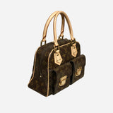 Brown and Tan Monogram Canvas Manhattan PM