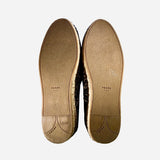 Metallic Jacquard Round-Toe Espadrilles