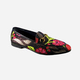 Horsebit Floral Brocade Loafers