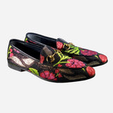 Horsebit Floral Brocade Loafers
