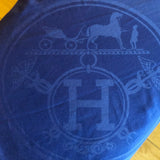 Blue Herringbone 'Ex Libris' Stole