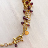 Gold-Tone and Crystal Beaded Choker Necklace