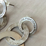 Sterling Silver Circular Drop Earrings