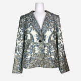 Abstract Print Notch-Lapel Blazer