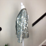 Abstract Print Notch-Lapel Blazer