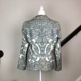 Abstract Print Notch-Lapel Blazer