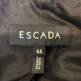 Red and Black Abstract Print Peak-Lapel Blazer