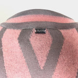 Blush Pink and Gunmetal Geometric Cardigan