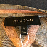 Blush Pink and Gunmetal Geometric Cardigan