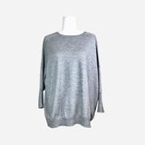 Metallic Heather Gray Cashmere Sweater