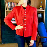 Red Silk Blazer